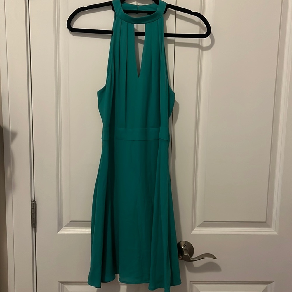 Express Teal Halter Dress